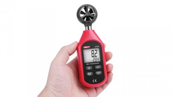 Termoanemometr wiatromierz z funkcją pomiaru temperatury UT-363