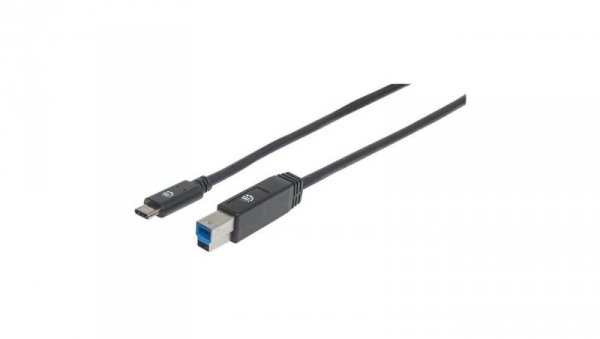 Kabel USB C-B M/M 2,0m USB3.0 SuperSpeed czarny 354998