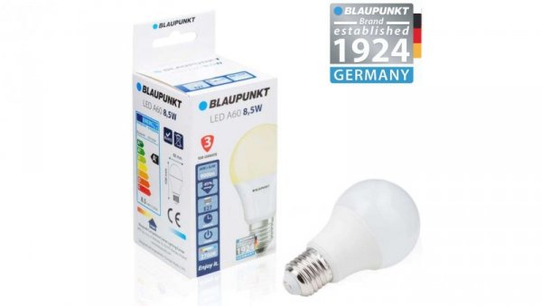 Blaupunkt Żarówka LED E27 8,5W barwa ciepła, BLAUPUNKT-E27-9W-WW