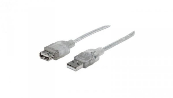 Przedłużacz USB 2.0 A-A M/F 4,5M Srebrny 340502