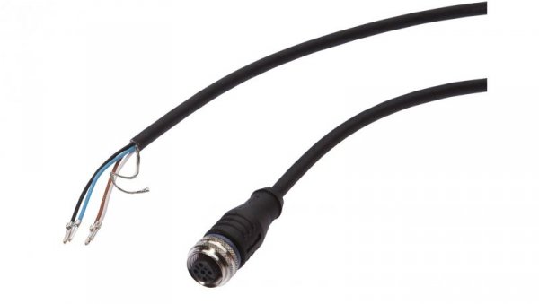 Kabel konfekcjonowany jednostrony złącze M12 żeńskie 4-pinowe proste wolny koniec przewodu 4x0,34mm² 10m PUR IP67 250V 90 stC VK