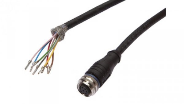 Złącze do samokonfekcjonowania M12 żeńskie 8-pinowe proste druga końcówka niezarobiona 8x0.25mm² 20m 30V IP67 VKB05A25