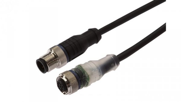 Złącze do samokonfekcjonowania M12 żeńskie 4-pinowe proste M12 męskie 4-pinowe proste 4x0,34mm² PUR wyświetlaczem LED IP67 VK060