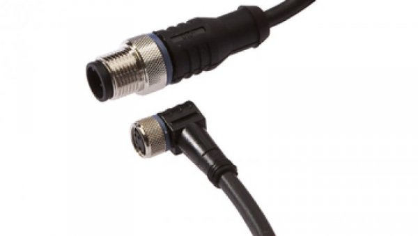 Złącze do samokonfekcjonowania M8 kątowe żeńskie M8 męskie proste 4-pinowe PUR 60V 4x0.34mm² IP67 VK150F81