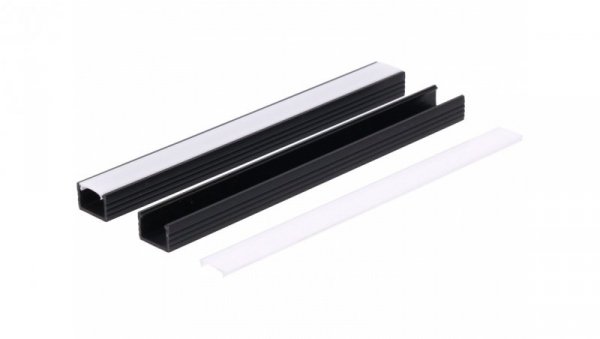 Profil led PCV Line 16x11 2m czarny ML