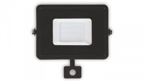 Naświetlacz LED PLATI 30W 2400lm 3000K IP44 czarny czujnik LFL106S