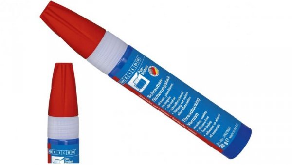 Plomba bezpieczeństwa do śrub lakier czerwony 30g / Lakier na plomby / plombownica czerwona 30g / WEICON 30020030