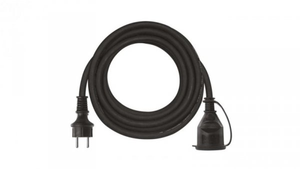 Przedłużacz 1-gniazdowy 5m 3× 15mm guma / neopren P01705