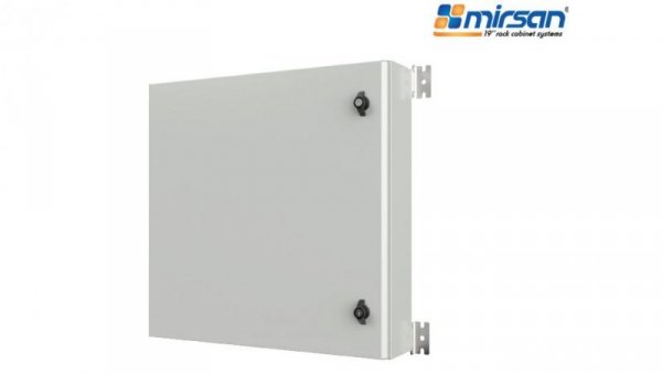 MIRSAN Szafa wisząca IP65 300/400/150mm (jednoskrzydłowe drzwi pełne płyta montażowa) szara