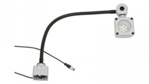 Oświetlenie LED na gęsiej szyi 500x80mm białe światło 9W 5000lx 5000K 24V DC złącze M12 4pin 3m IP67 EB800120