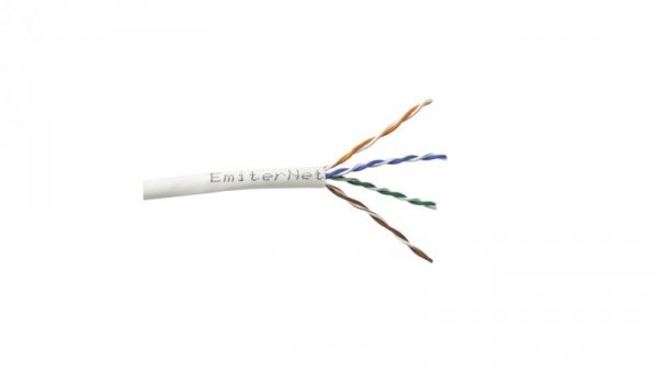 Kabel Emiter Net UTP (U/UTP) kat.5e 350 MHz,drut 4 x 2 x 24 AWG, K/EMITERNET-UTP5EPVC. /305m/