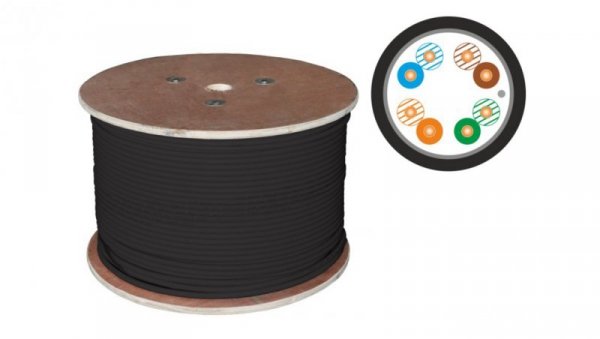 Kabel F/UTP kat.5e PE 4x2x24AWG ZEWNĘTRZNY SUCHY ALANTEC /500m/