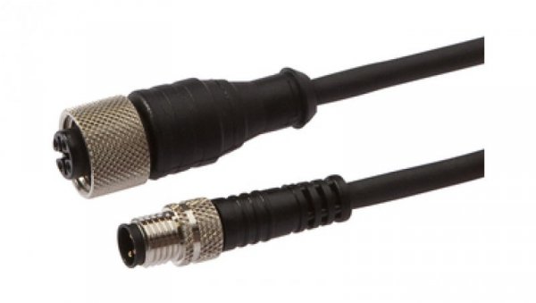 Złącze do samokonfekcjonowania gniazdo kątowe M12 wtyk prosty M12 3 pin 3x0.34mm PUR IP67 VK300F64