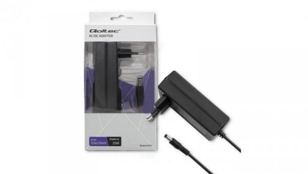 Qoltec Zasilacz wtyczkowy 25W 5V 5A 5.5*2.5