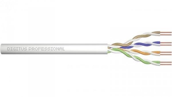 Kabel teleinformatyczny U/UTP kat.5e 4x2xAWG24 PVC drut szary Eca DK-1511-V-05 /50m/