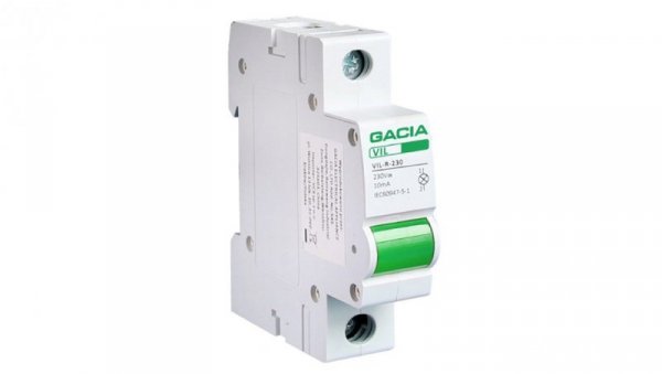Lampka kontrolna modułowa 1F 230V zielona