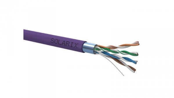 Kabel instalacyjny Solarix CAT5E FTP LSOH Dca s1 d2 a1 305m/box SXKD-5E-FTP-LSOH