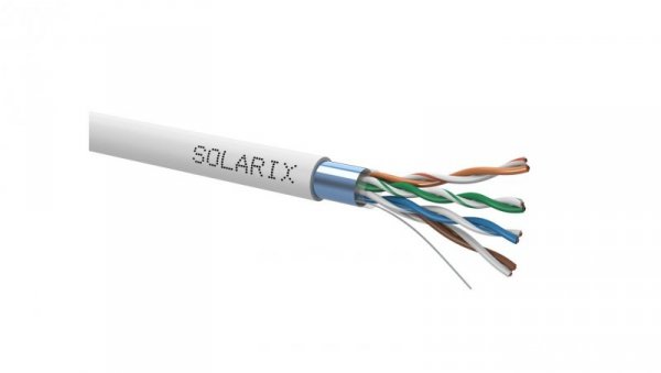Kabel instalacyjny Solarix CAT5E FTP PVC Eca 500m/szpula SXKD-5E-FTP-PVC