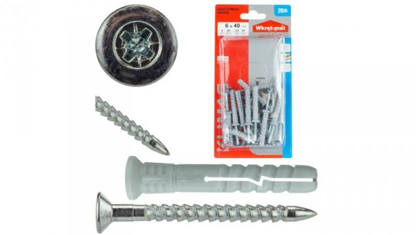 Kołek rozporowy wbijany SM 6x40 /20szt./