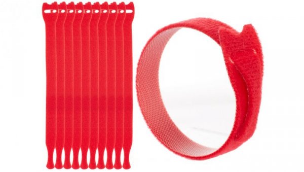 Opaski rzepowe 20x200 BTB Straps czerwone /opakowanie 10szt./