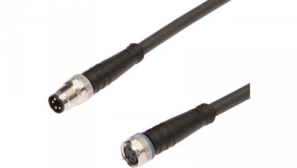 Złącze do samokonfekcjonowania M8 kątowe żeńskie 4pin M8 męskie proste 4pin 3x0,34mm z kablem 1,5m PUR IP67 VK150F75