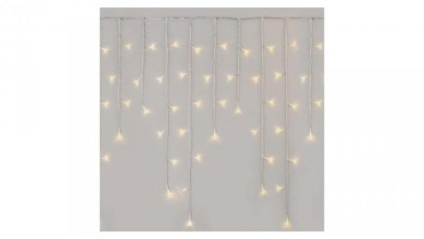 Oświetlenie świątecz. sople 300LED 5m ciepła biel, przeź. przew.,8 programów, timer, pilot D4CW02