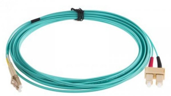 Kabel światłowodowy, średnica: 900μm, OM3 Wielomodowy, Niebieski, LC/SC