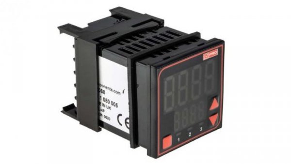 Regulator temperatury PID panelowy 3-wyjściowy, Uz 24 V AC/DC, +100→ +1824 (termopara typu B) C, 0→
