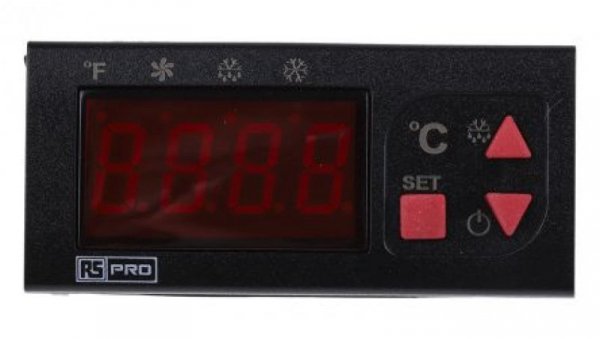 Regulator temperatury wł./wył. 3-wyjściowy, Uz 230 V AC, 77 x 35mm