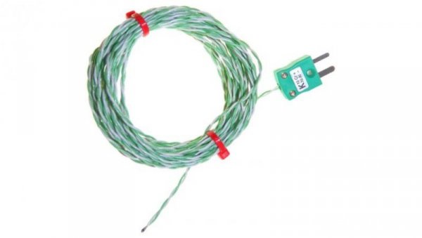 Termopara typ K do +250C 2m kabel 2m, Teflon PFA EN 60584-3:2008, IEC 584-3