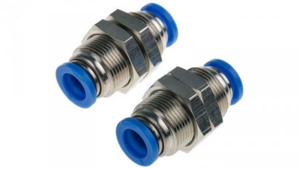 Adapter gwintowany typu rura – rura, typ: Złącze przegrody, 9,9 kgf/cm², 990 kPa