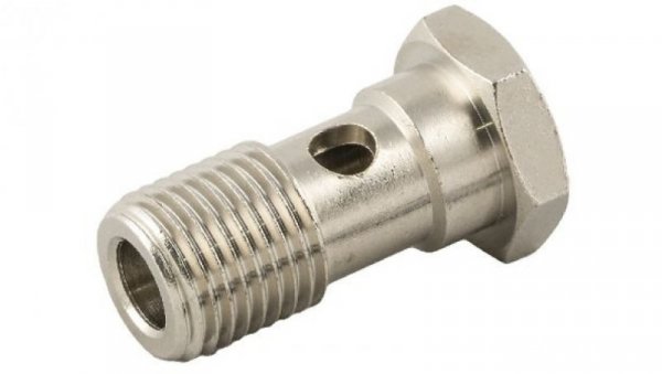 Adapter gwintowany typu Banjo gwint – rura, M5, Mosiądz, 20 barów