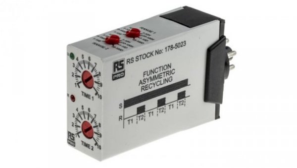 Timer Relay 1 funkcyjny DPDT DPDT 12 → 240V ac/dc