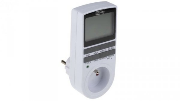 Przełącznik czasowy do gniazda 230 V AC RS PRO