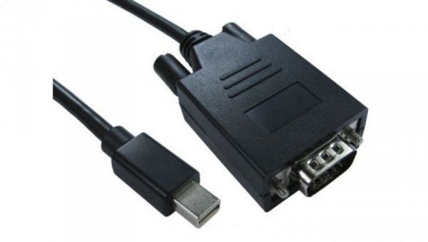 Kabel DisplayPort 2m Męskie Mini DisplayPort to Męski kabel VGA Czarny