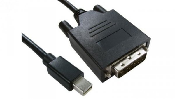 Kabel DisplayPort 1m Męskie Mini DisplayPort to Męski przewód DVI-D. Czarny