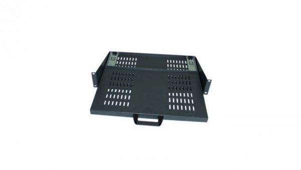 Rynna, 2U, typ: Taca, maks. obciążenie: 10kg, Stal, Czarny