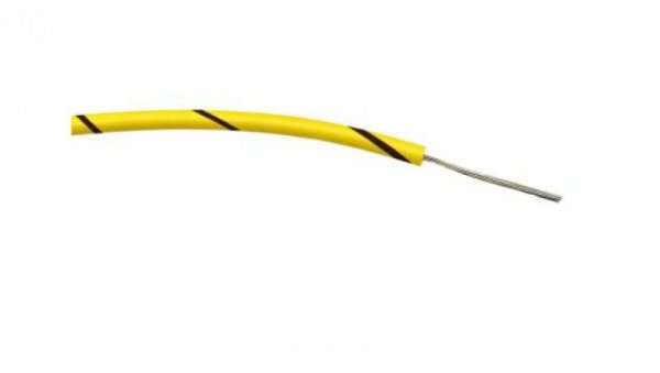 Przewód jednożyłowy linkowy, 0,2 mm², 7/0,2 mm, 24 AWG, PVC, 1 kV AC, Czarny/Żółty, dł. 100m, RS PRO