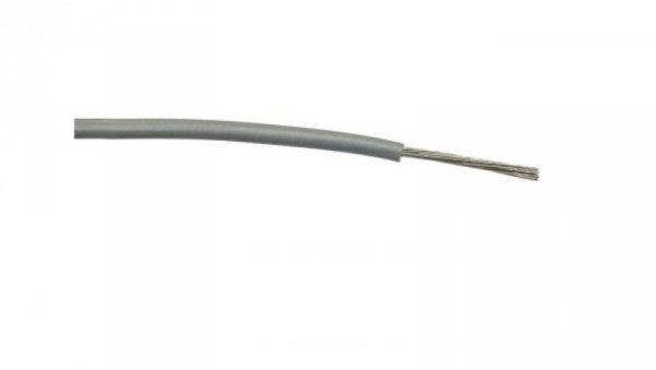 Przewód jednożyłowy linkowy, 1 mm², 32/0,2 mm, 24 AWG, PVC, 1,5 kV AC, Szary, dł. 100m, RS PRO