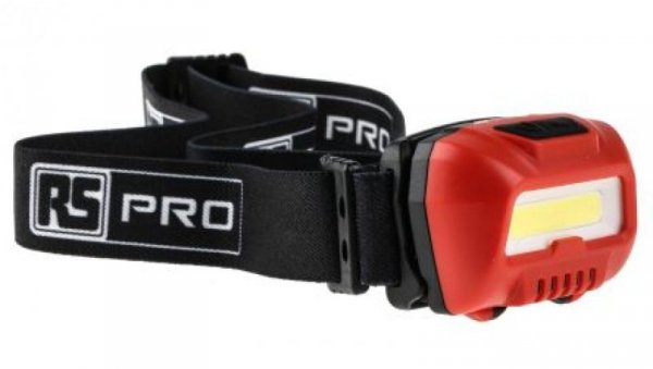 Latarka nagłowna, jasność 350 lm, 3 x AAA IPX5 RS PRO Nie