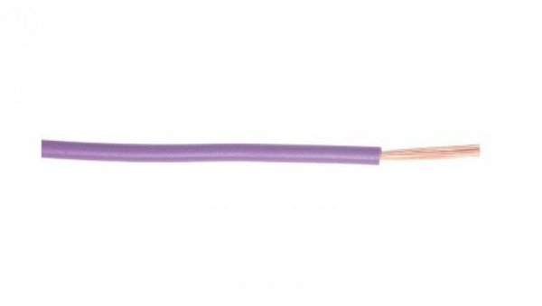 Przewód jednożyłowy linkowy, 1 mm², 17 AWG, PVC, 300/500 V, Fioletowy, dł. 100m, RS PRO