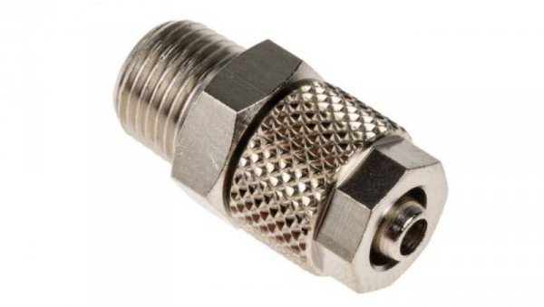 Adapter gwintowany prosty gwint – rura, 15 barów