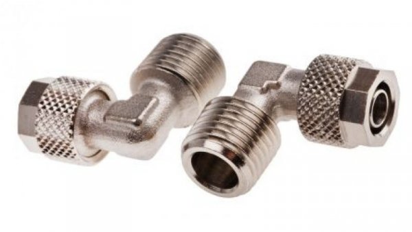 Złącze kątowe gwint R 1/4 męskie, Wciskane 8 mm RS PRO