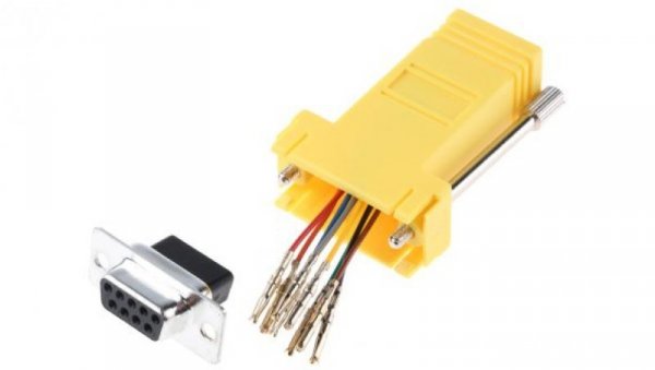 Adapter do złączy RJ, 9-stykowe D-sub żeńskie, RJ45 żeńskie