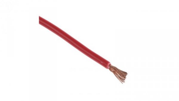 Przewód jednożyłowy linkowy, 2491X, 1,5 mm², 30/0,25 mm, 15 AWG, PVC, 750 V, Czerwony, dł. 100m, RS PRO