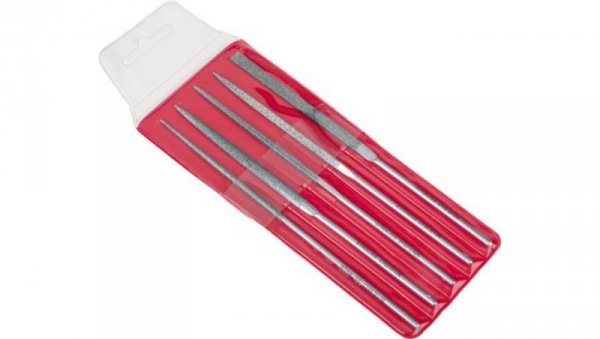 Zestaw pilników igiełkowych Stal powlekana diamentem, 5 pieces RS PRO