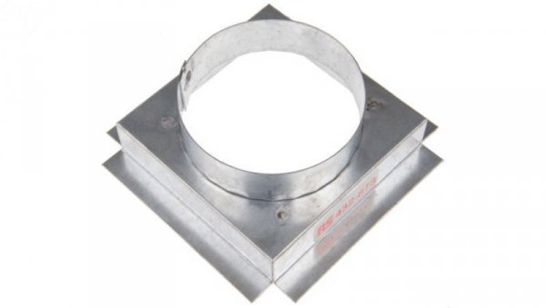 Podstawka z kołnierzem, 125 x 125mm, śr. kanału: 100mm, stal ocynkowana,