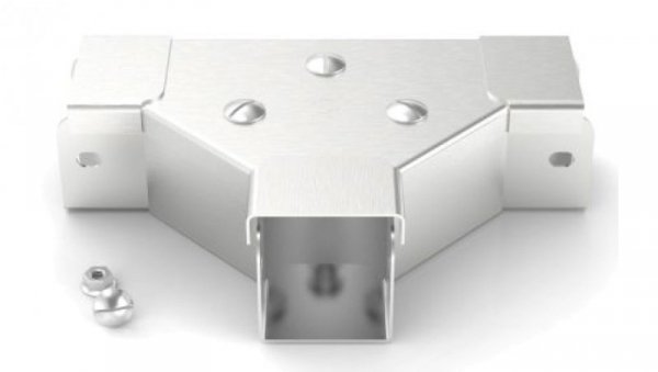 Teownik pokrywy przedniej do koryt kablowych Stal nierdzewna 304 Zatyczka przednia rozgałęzienia T 50 x 50mm RS PRO