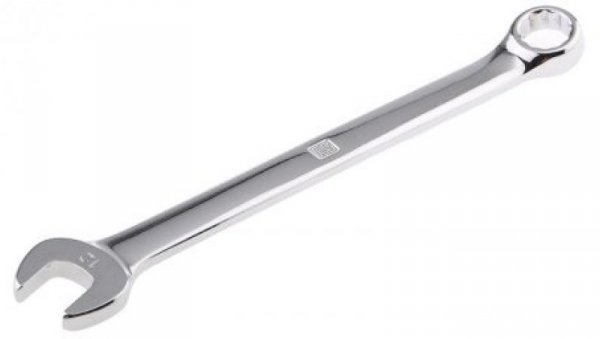 Klucz płasko-oczkowy, roz. 12 mm, dł. 174 mm, materiał: Stal chromowo-wanadowa, RS PRO
