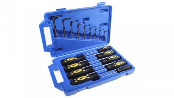 Zestaw kluczy Torx typu L, 18 szt., RS PRO